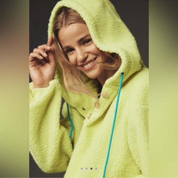 Anthropologie porridge Quinn Sherpa Fleece Hoodie size XL - Picture 2 of 9